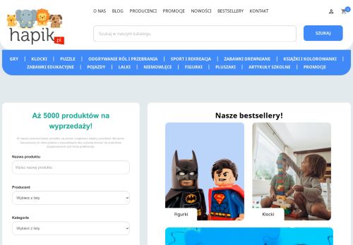 Sklep internetowy z zabawkami – Hapik.pl